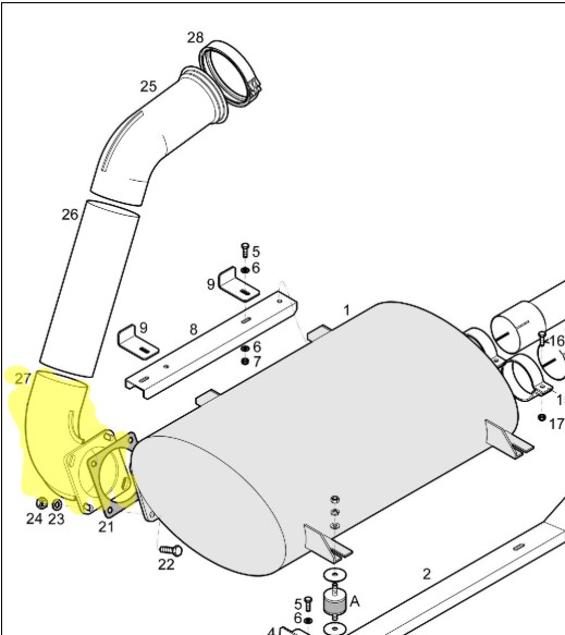 Van Hool 10779871 Exhaust Pipe