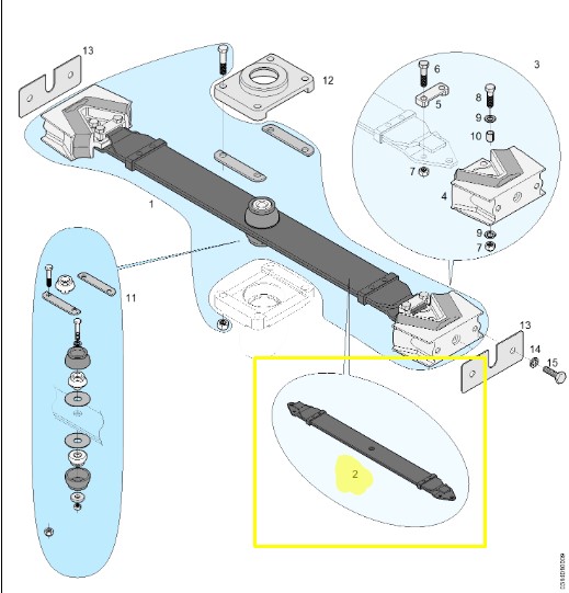 Van Hool 624324690 Rear Leaf Spring