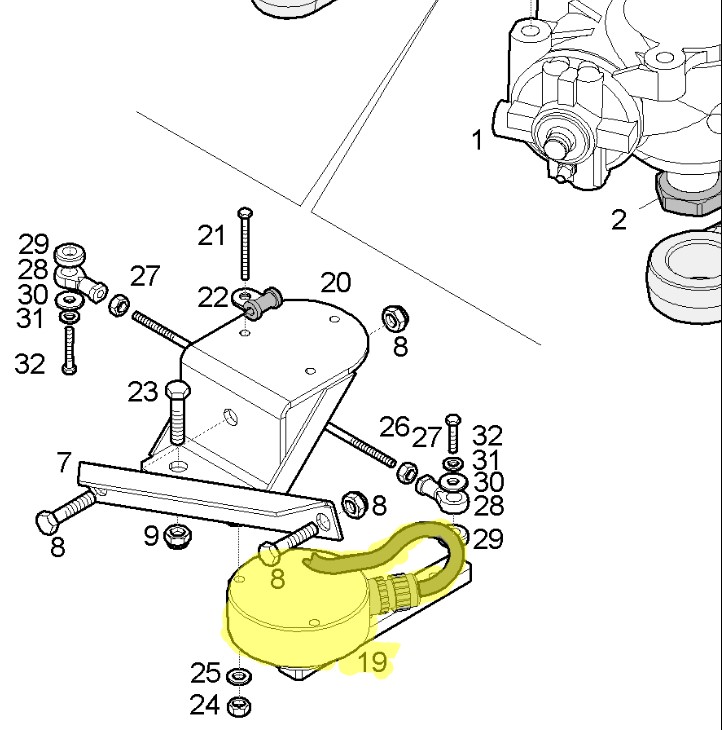 Van Hool steering axis position sensor 10840382