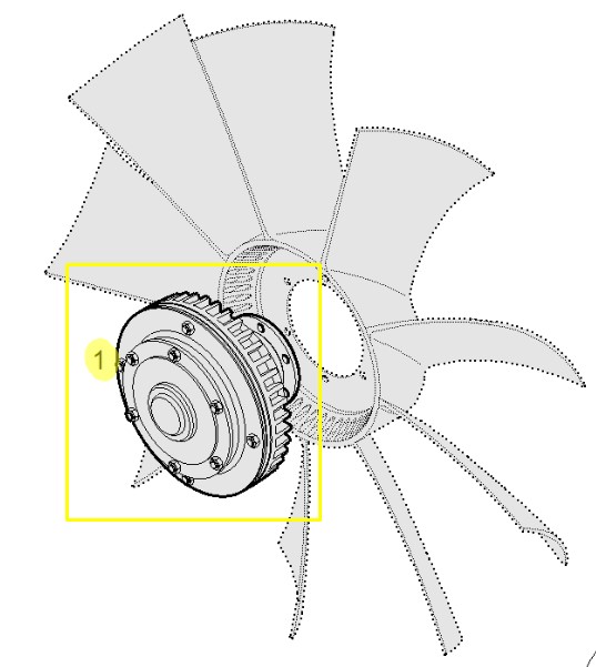 Van Hool Fan Clutch 10981146, 226 mm, 2-speed