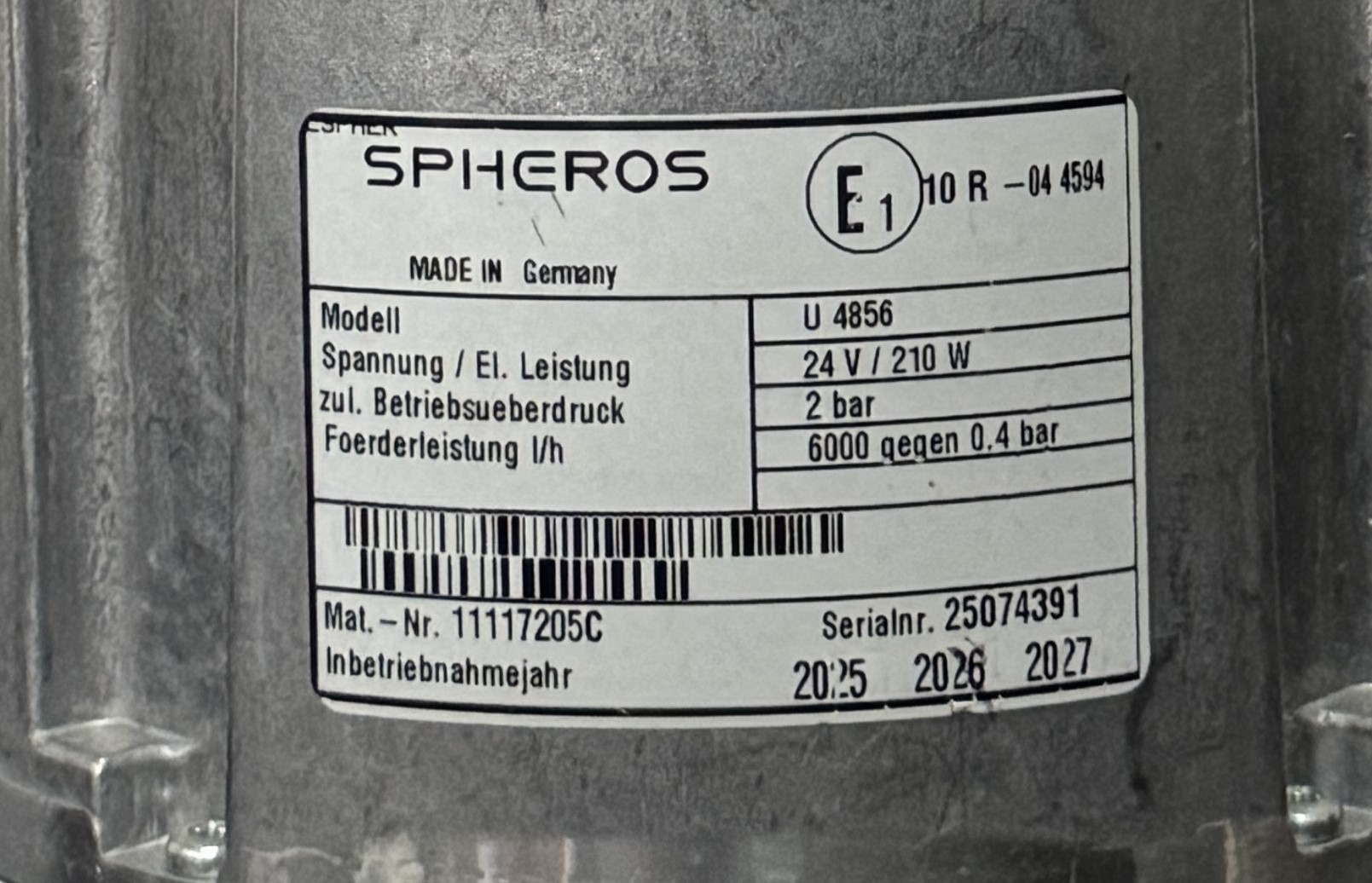 Water recirculation pump for autonomous heater Van Hool 11026045