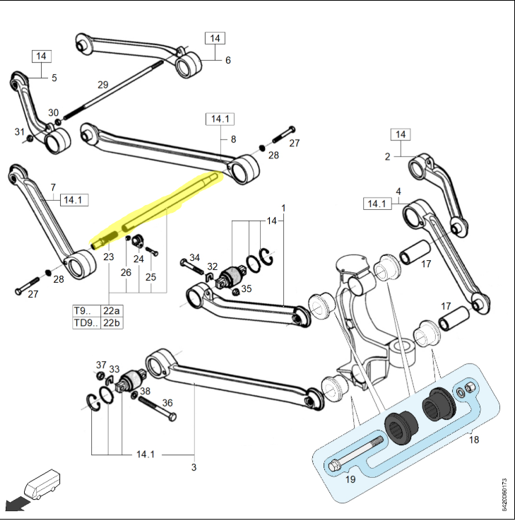 Van Hool Suspension Bar 10522117