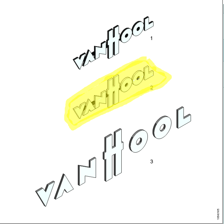 11074156 Logo emblem OE VAN HOOL