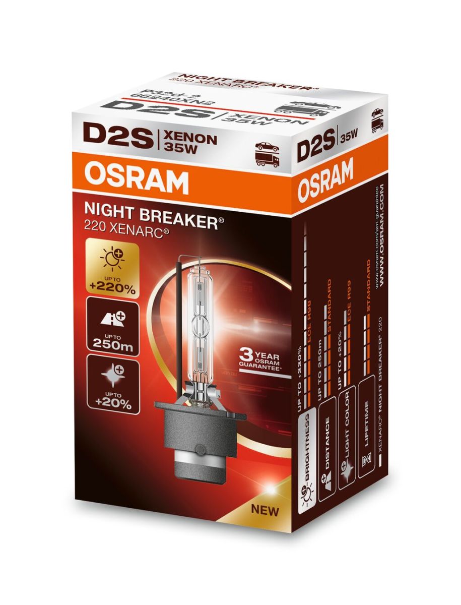 66240XN2 Lampă cu xenon D2S ÎNTRERUPĂTOR NOCTURN +220% OSRAM