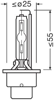 66240XN2 Lampă cu xenon D2S ÎNTRERUPĂTOR NOCTURN +220% OSRAM