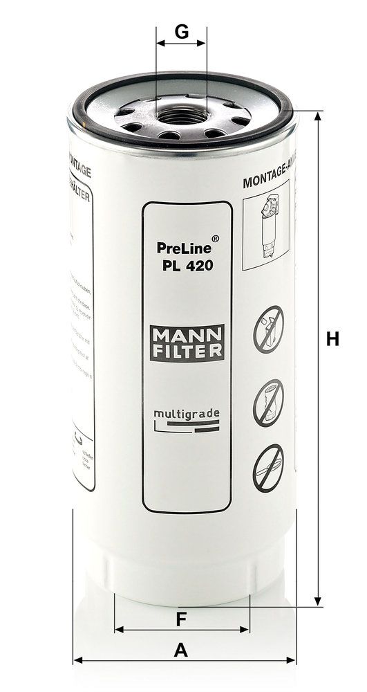 PL 420 X Filtru combustibil MANN-FILTER