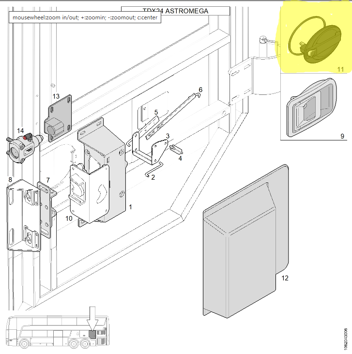 11312565 VAN HOOL OE Door Handle
