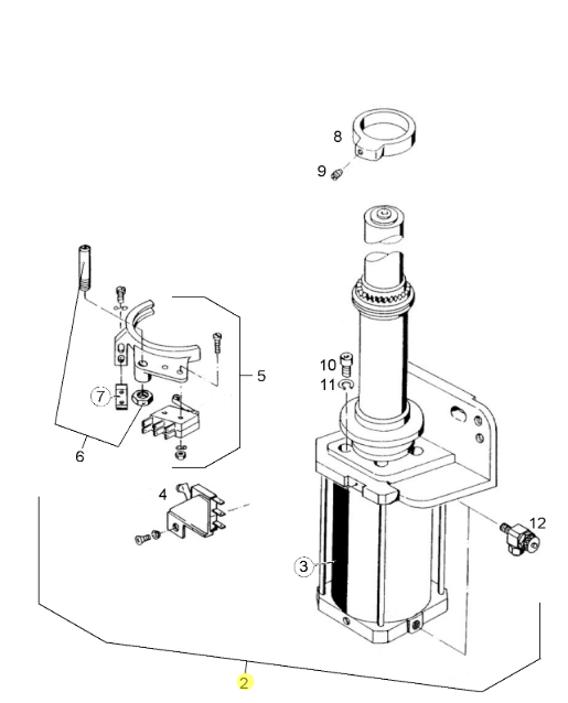 11155287 VAN HOOL OE Door Drive Cylinder EURO6