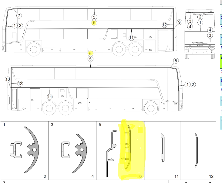 10756014 Window seal VAN HOOL OE