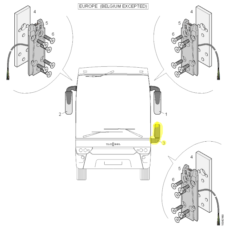10614522 Van HOOL OE Left Driver Mirror Assembly
