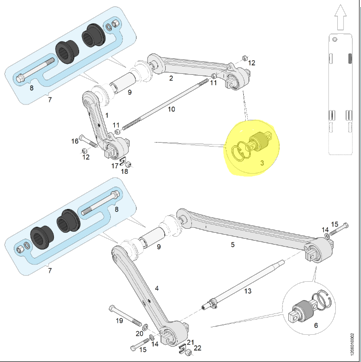 53944 AUGER suspension arm repair kit