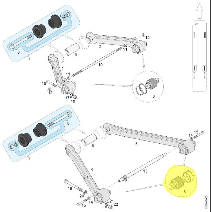 51137 auger Suspension Arm Repair Kit