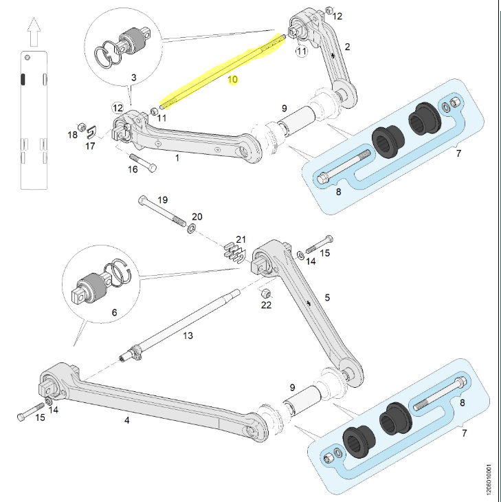 614308010 Suspension link VAN Hool OE
