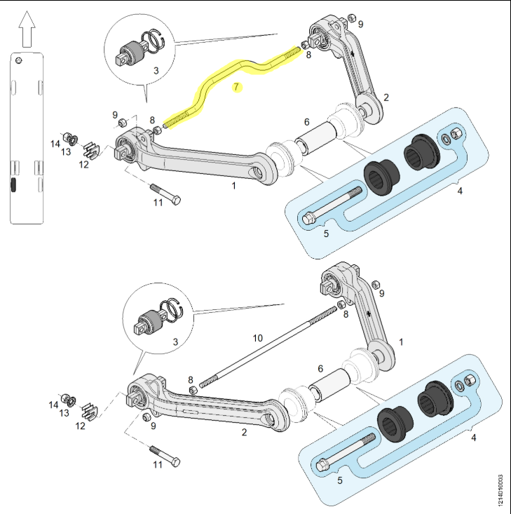 614310980 Suspension link VAN Hool OE