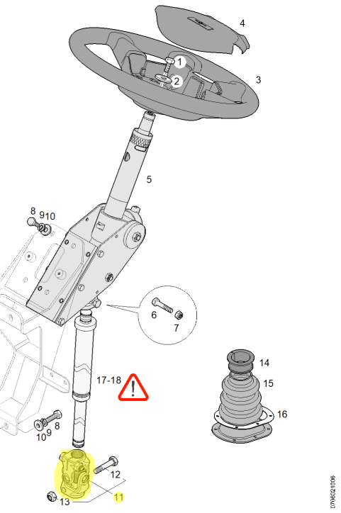 11554246 Cardan joint VAN HOOL OE