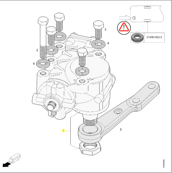 10951983 Van HOOL OE Steering Gear