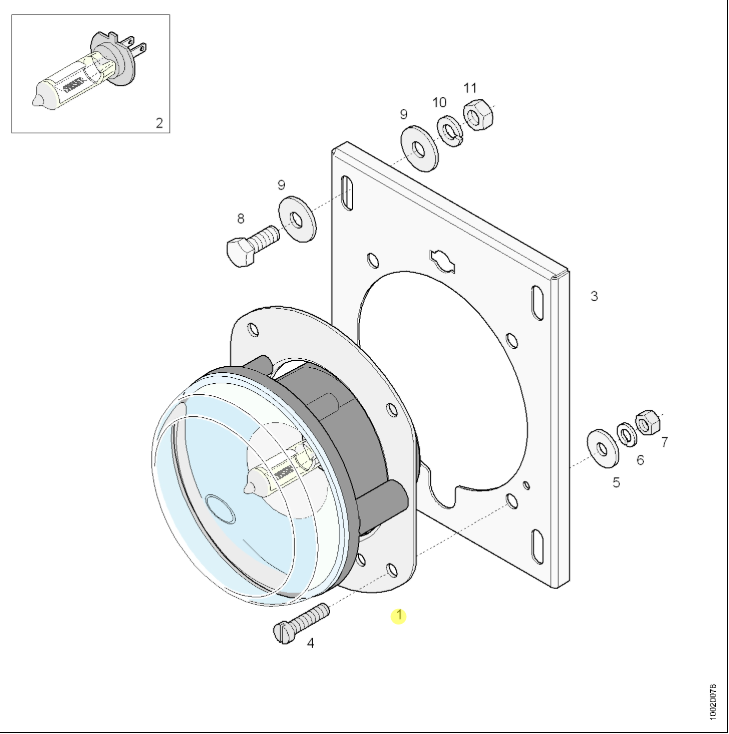 11165472 Xenon High Beam Light Full VAN HOOL OE
