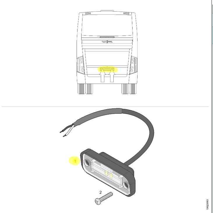 11137077 Lampă LED iluminare număr înmatriculare VAN HOOL OE