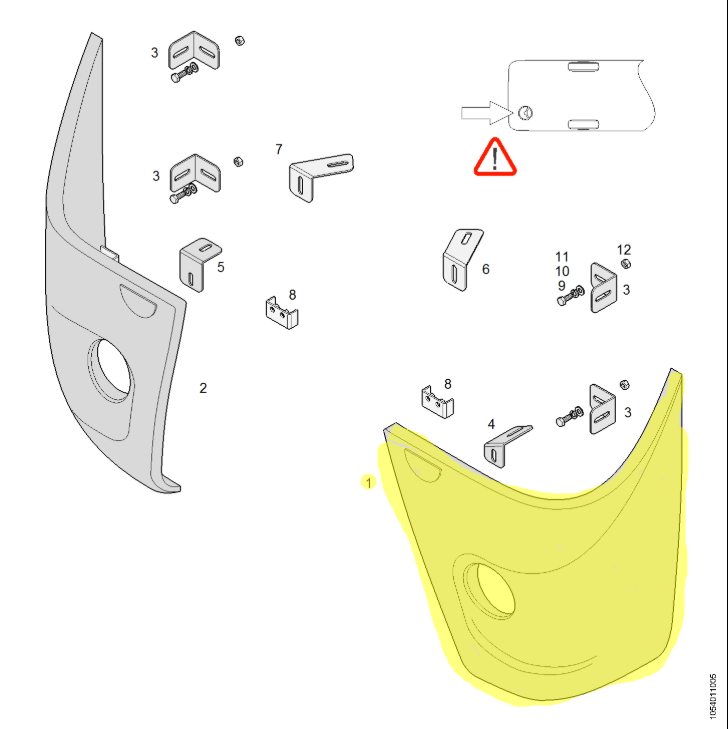 11281544 Bară de protecție față stânga Van HOOL OE