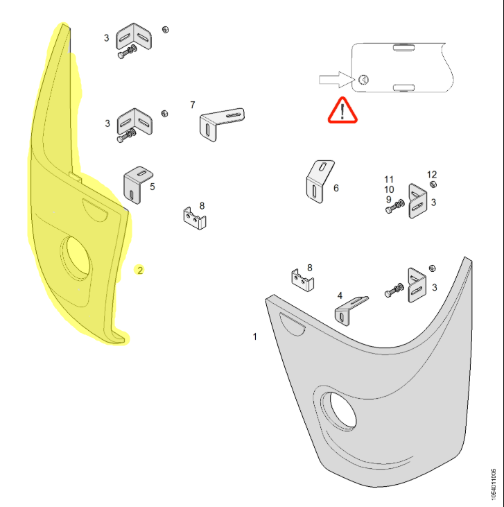 11281545 Bară de protecție față dreapta Van HOOL OE