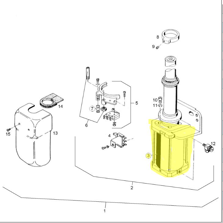 11222919 Cilindru pneumatic acționare ușă VAN HOOL OE