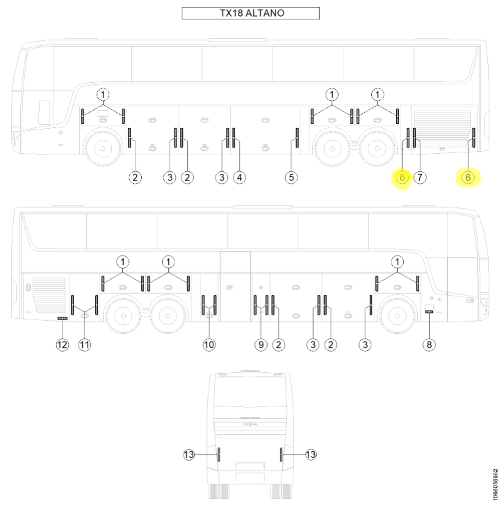 Amortizor de gaz 600N pentru Van Hool – OE 660173238