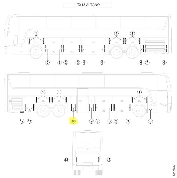 Amortizor cu gaz 400N pentru Van Hool – OE 660173234