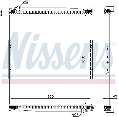 Nissens 67258 Radiator de răcire a motorului