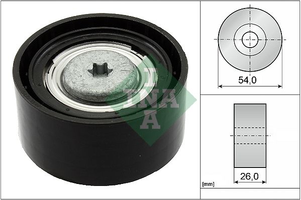 532 0672 10 Rolă ghidare curea poli-V INA