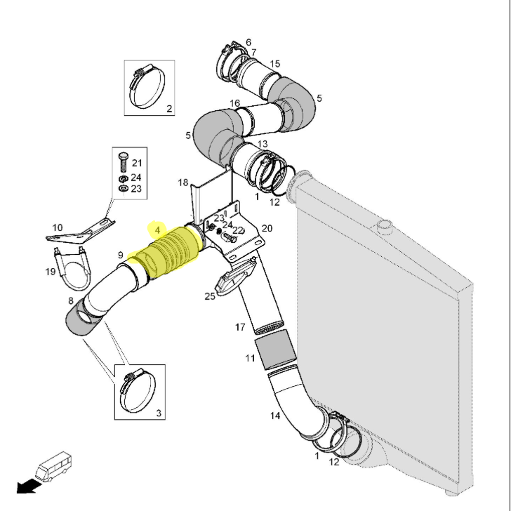 10737574 Furtun aer supraalimentare VAN HOOL OE